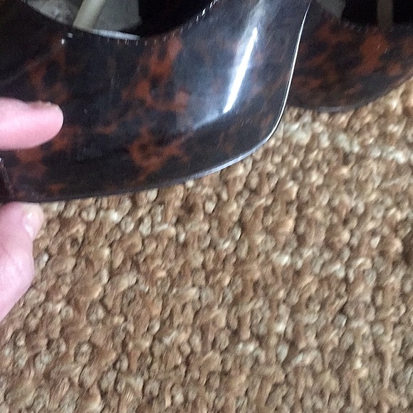 ASOS HEELS TORTOISE PATENT LEATHER PEEP TOE HIGH HEELS 9 US - Picture 10 of 10